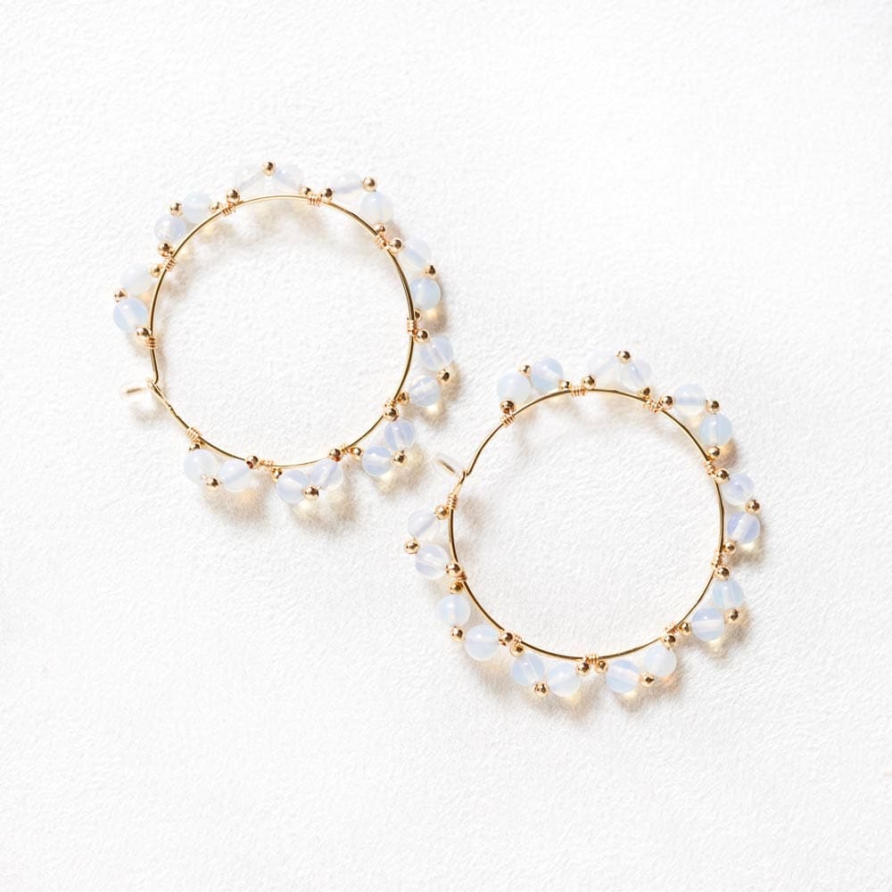Beaded Hoop Earrings - Image 2