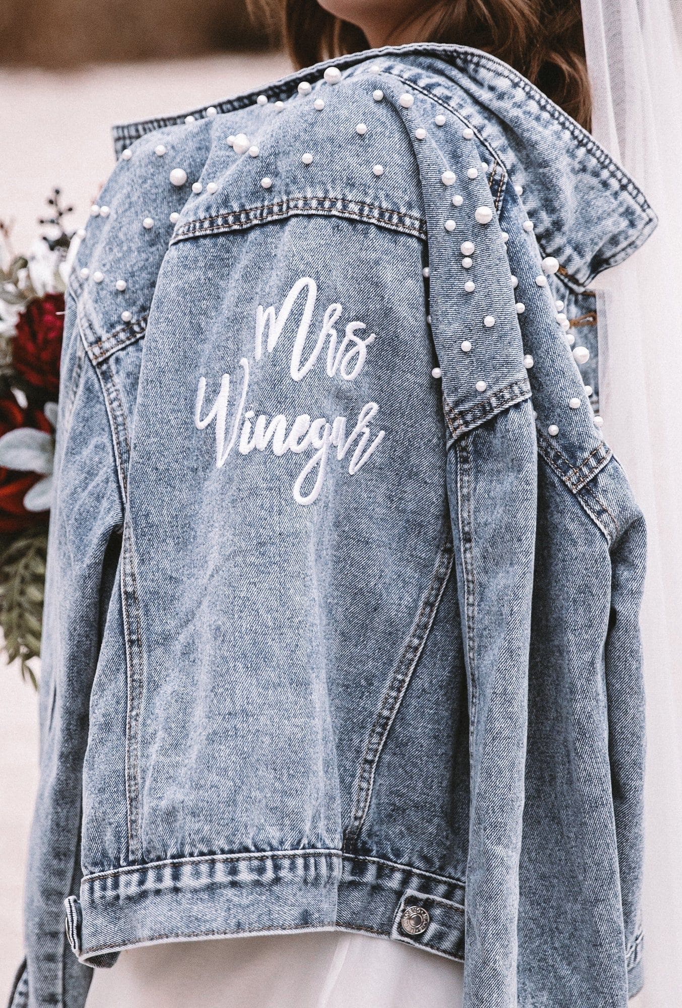 Classic Pearl Studded Jacket - Image 4