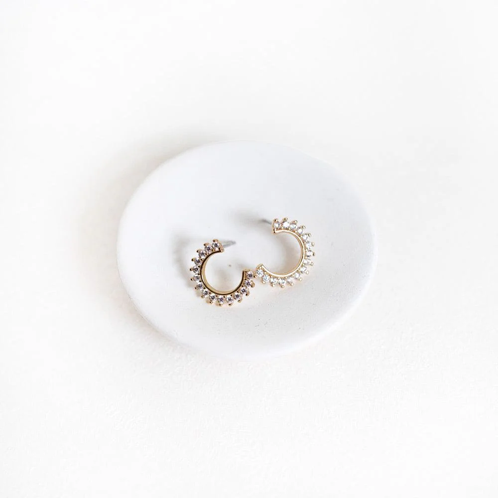 Crystal Fan Earrings - Image 2