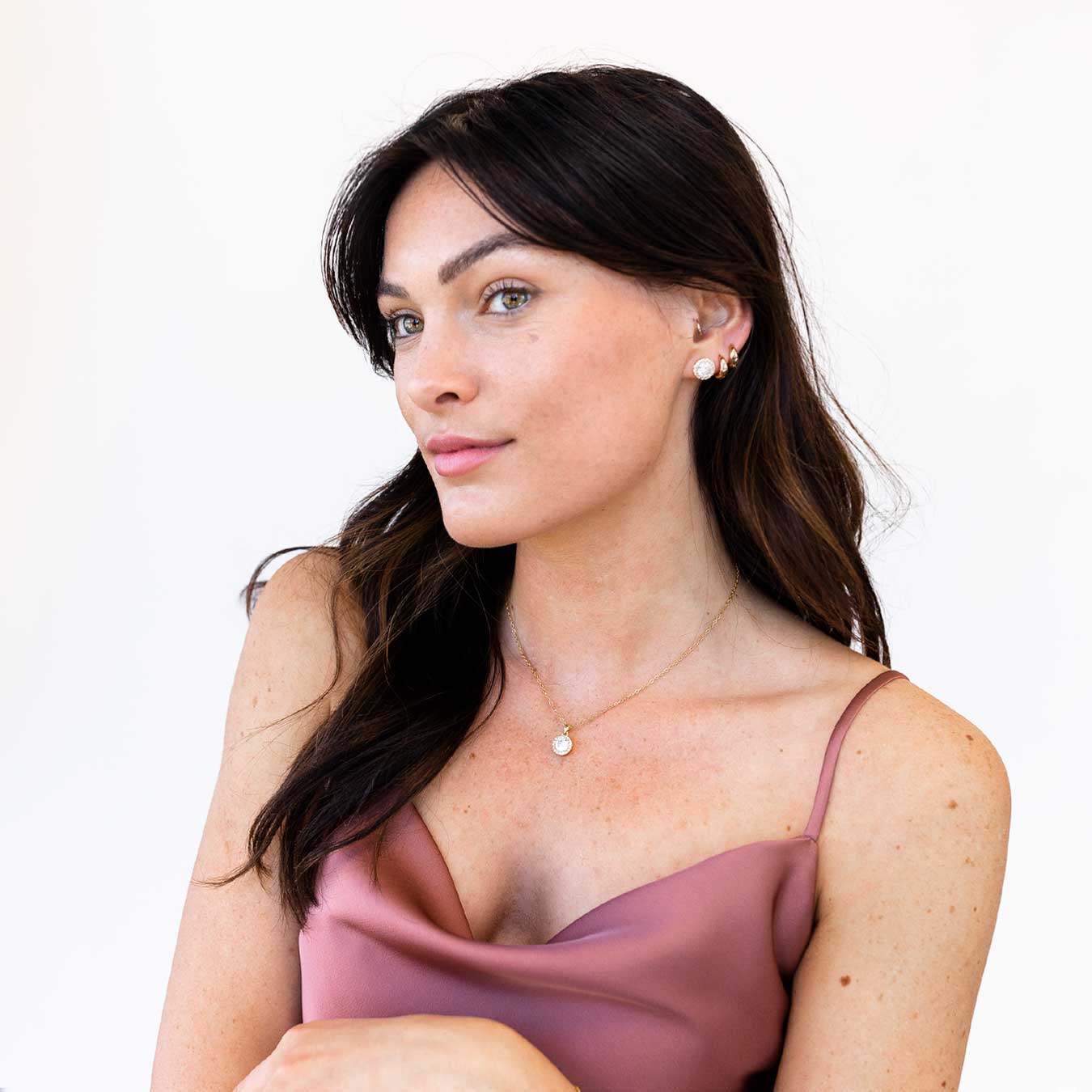 Gold Halo Earrings - Image 3