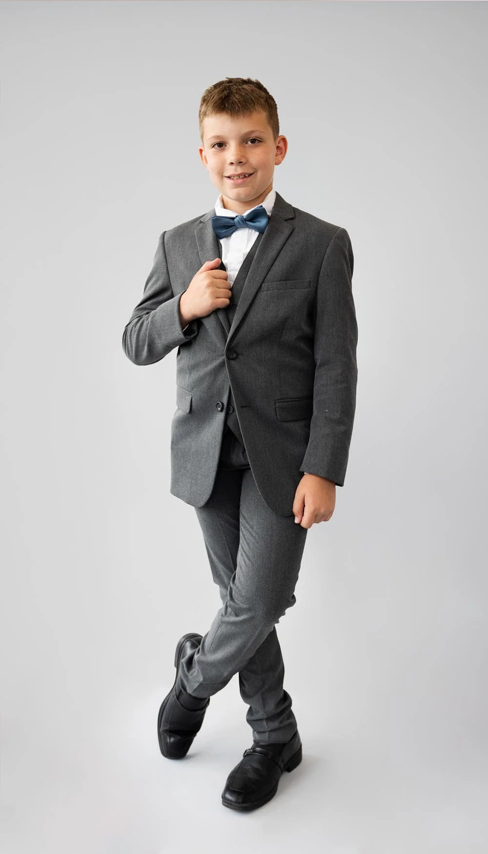 Trim Fit 2 Piece Suit Medium Grey - Image 6