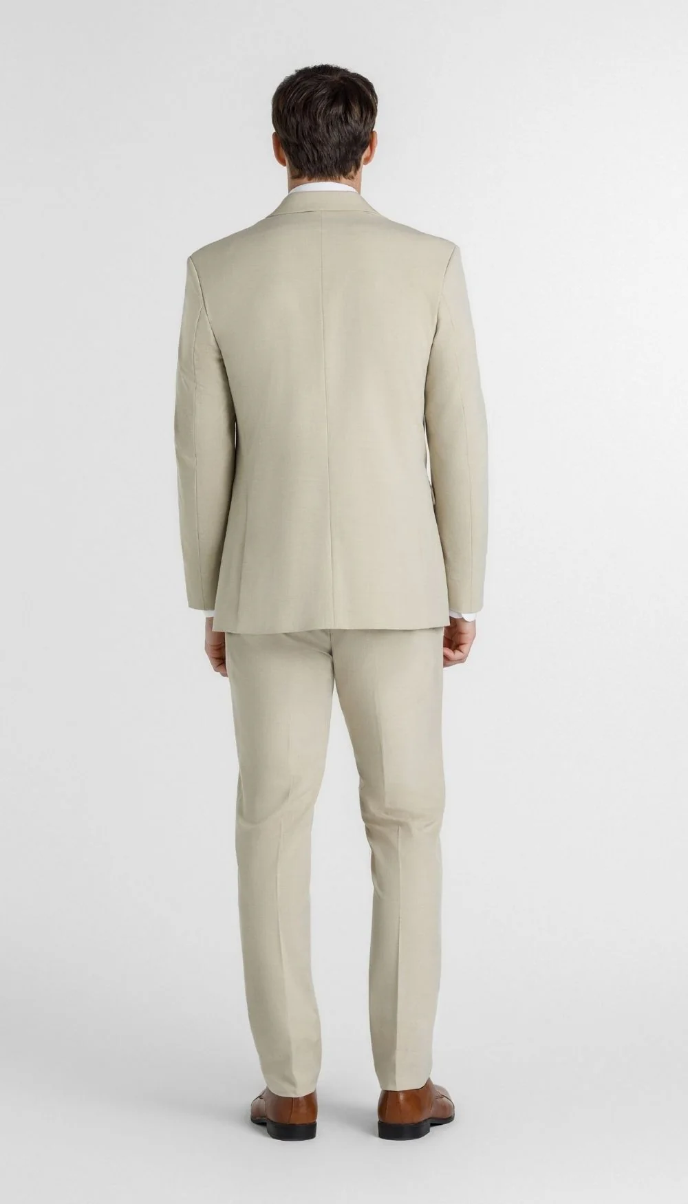 Trim Fit 2 Piece Suit Tan - Image 4