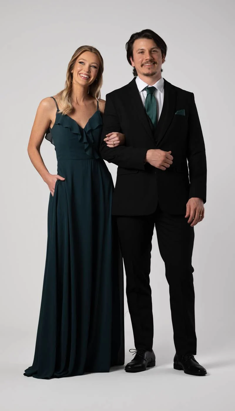 Trim Fit 3 Piece Suit Black - Image 5