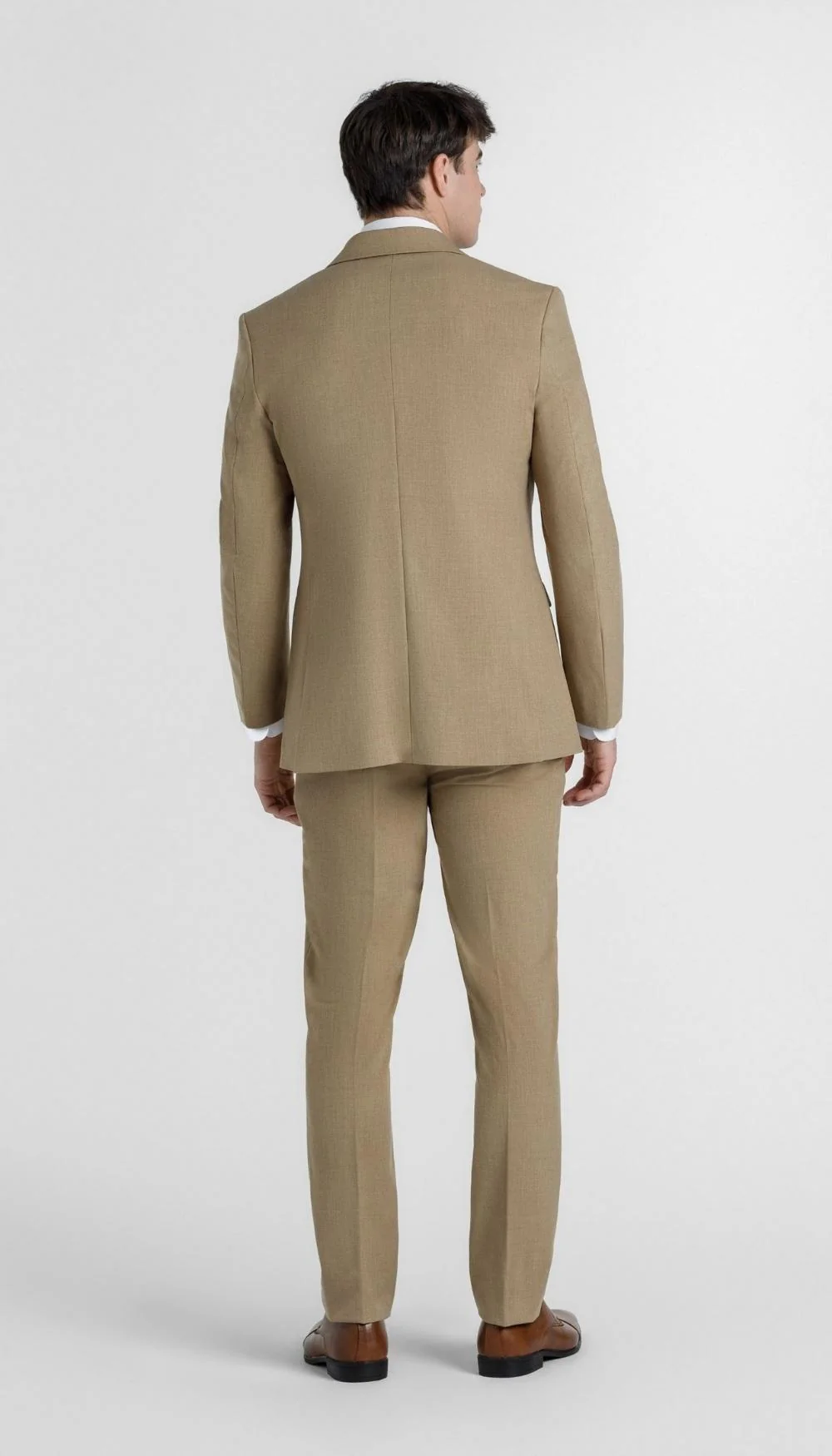 Trim Fit 2 Piece Suit Camel - Image 4