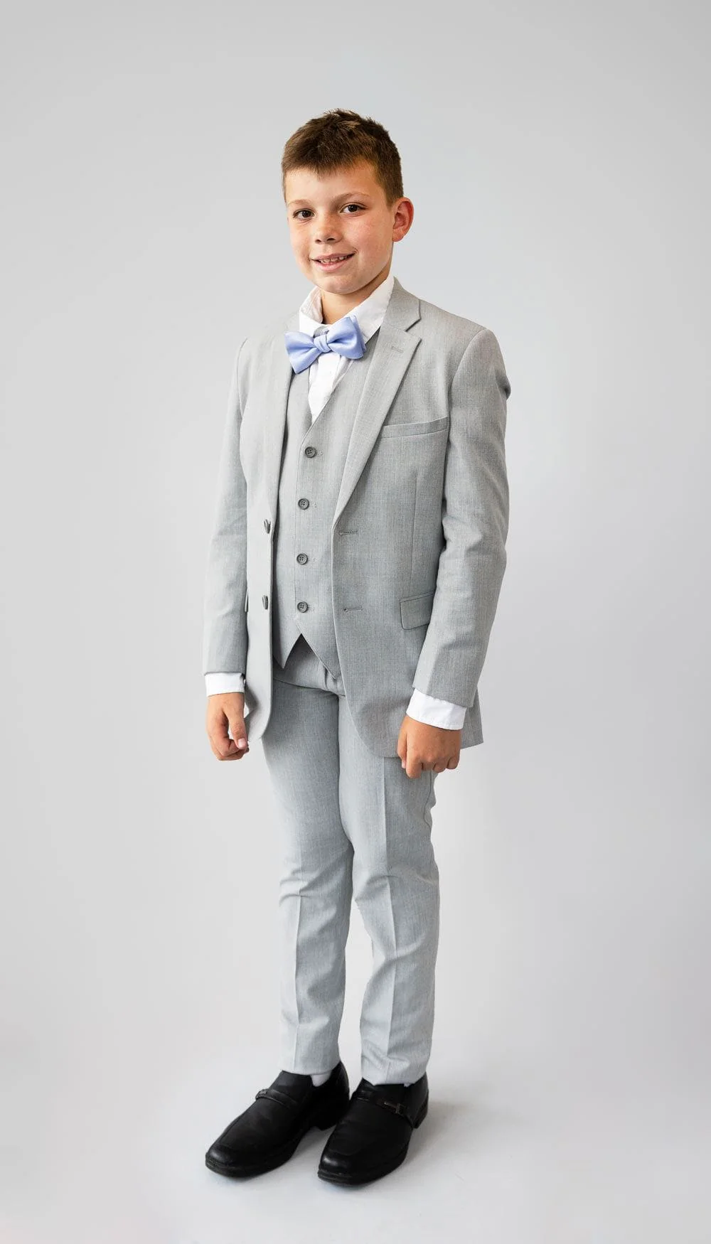 Trim Fit 3 Piece Suit Light Grey - Image 6