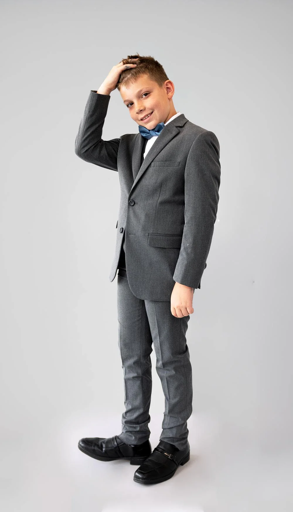 Trim Fit 3 Piece Suit Medium Grey - Image 6