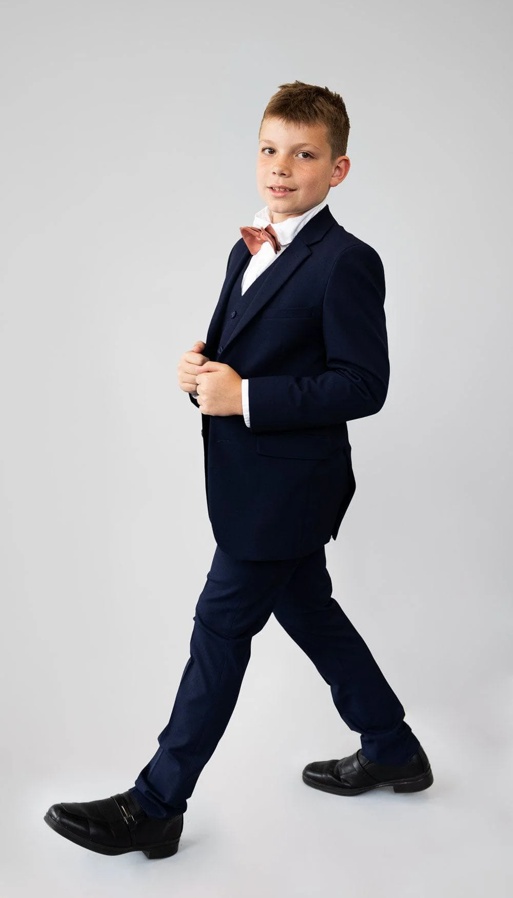 Trim Fit 3 Piece Suit Navy - Image 7