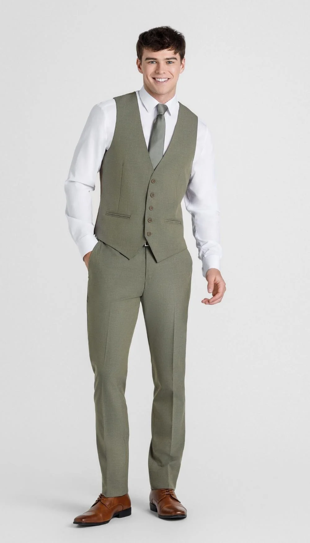 Trim Fit Suit Vests - Image 10