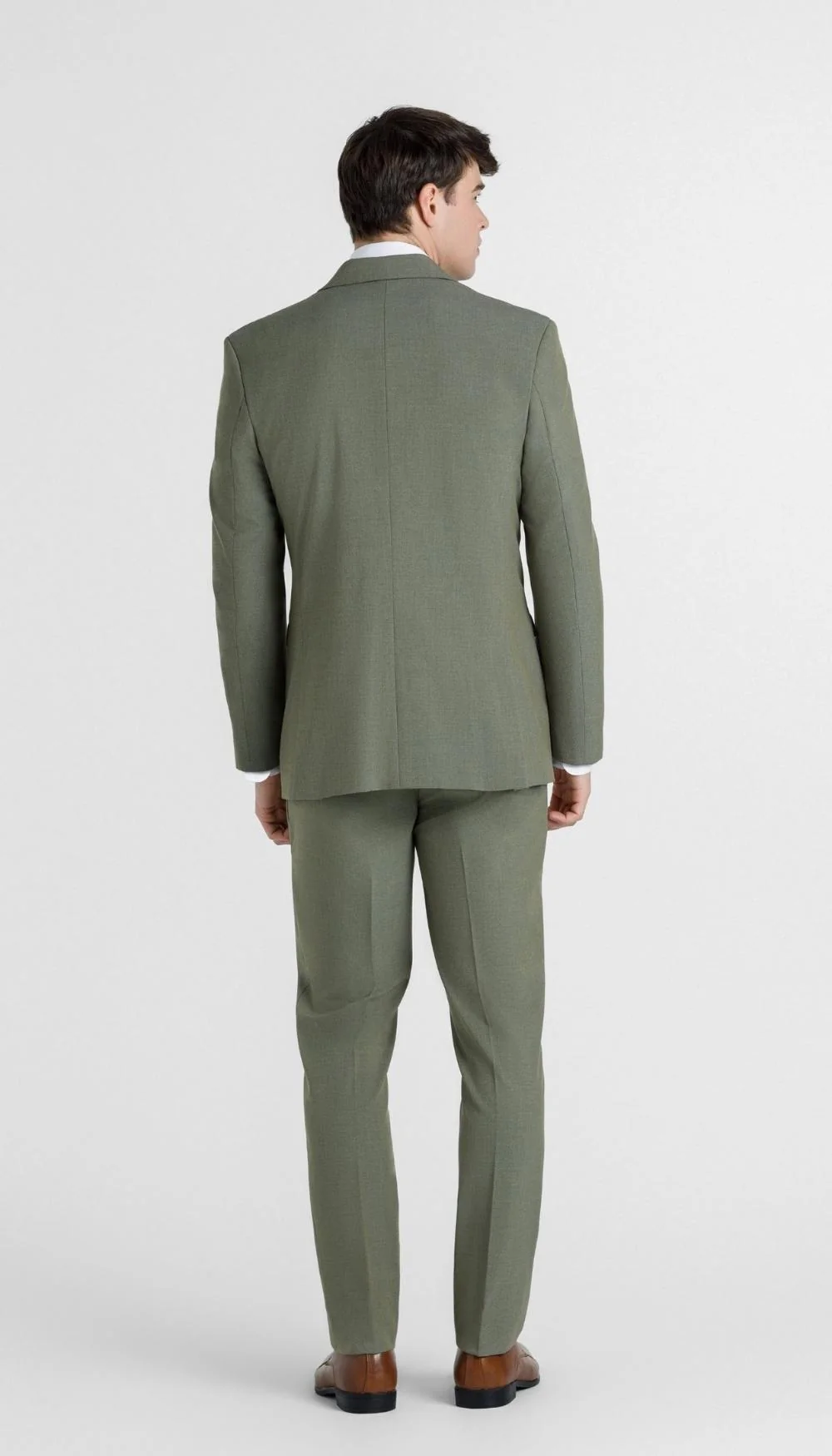 Trim Fit 2 Piece Suit Sage - Image 4