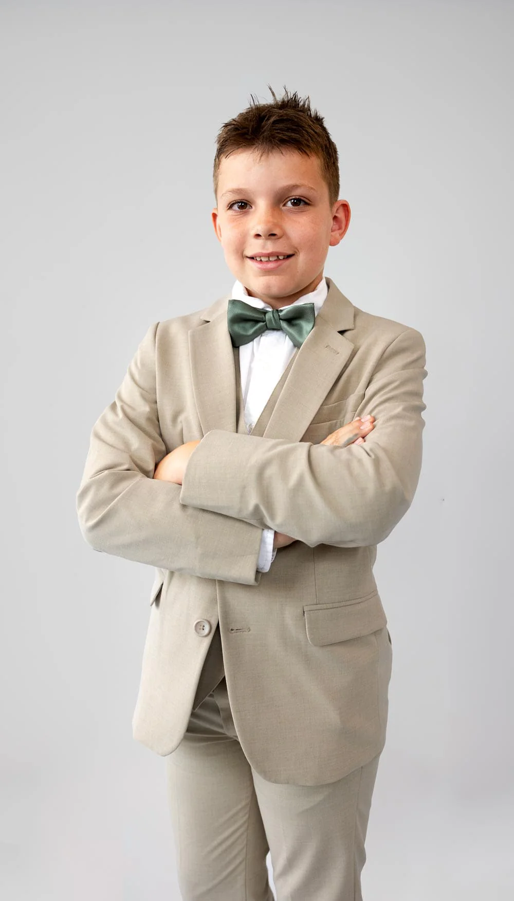Trim Fit 3 Piece Suit Tan - Image 7