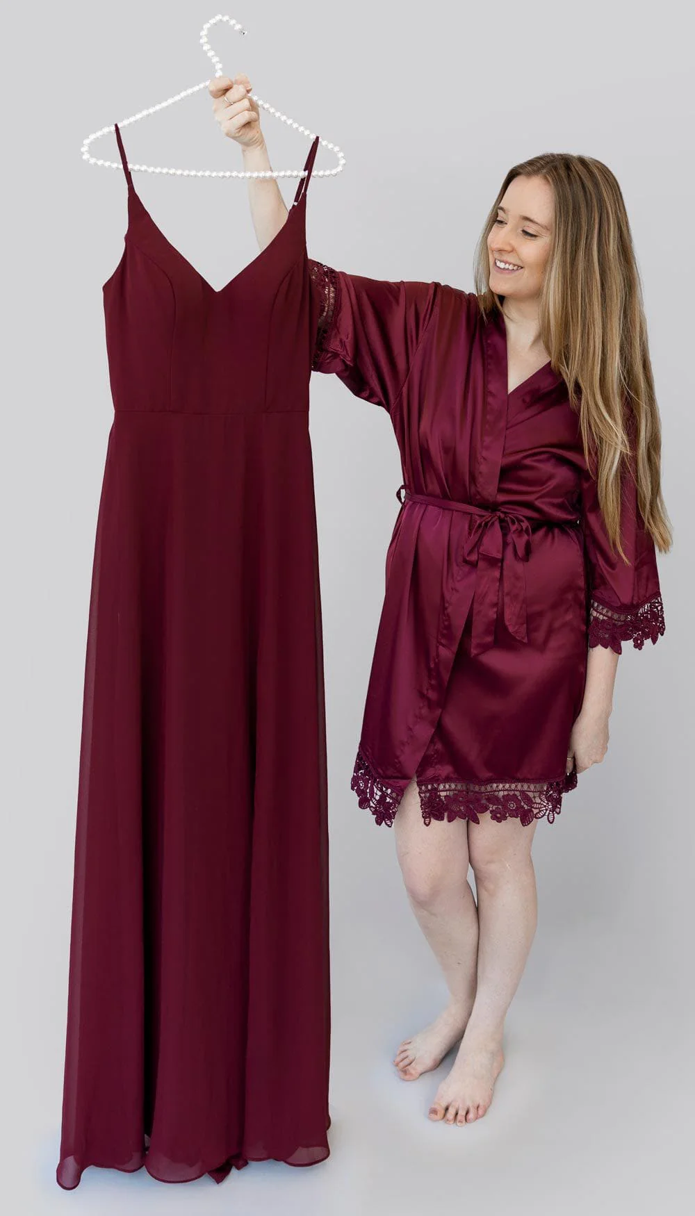 Satin and Lace Bridal and Bridesmaid Robes - Image 15
