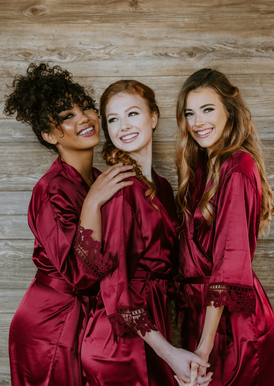 Satin and Lace Bridal and Bridesmaid Robes - Image 16
