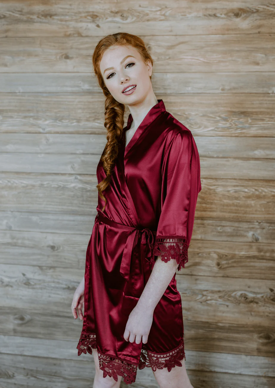 Satin and Lace Bridal and Bridesmaid Robes - Image 17