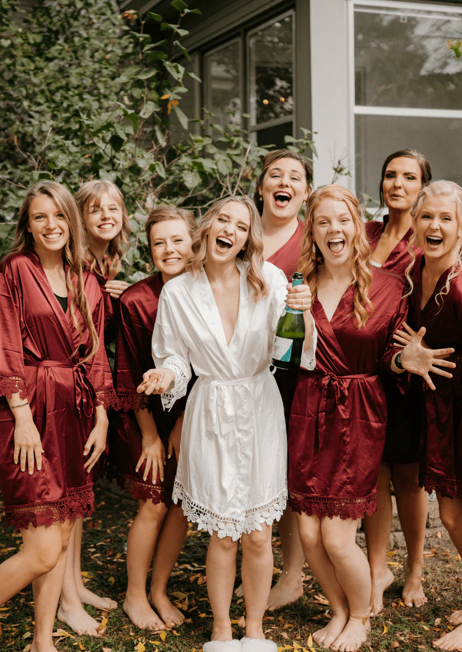 Satin and Lace Bridal and Bridesmaid Robes - Image 19
