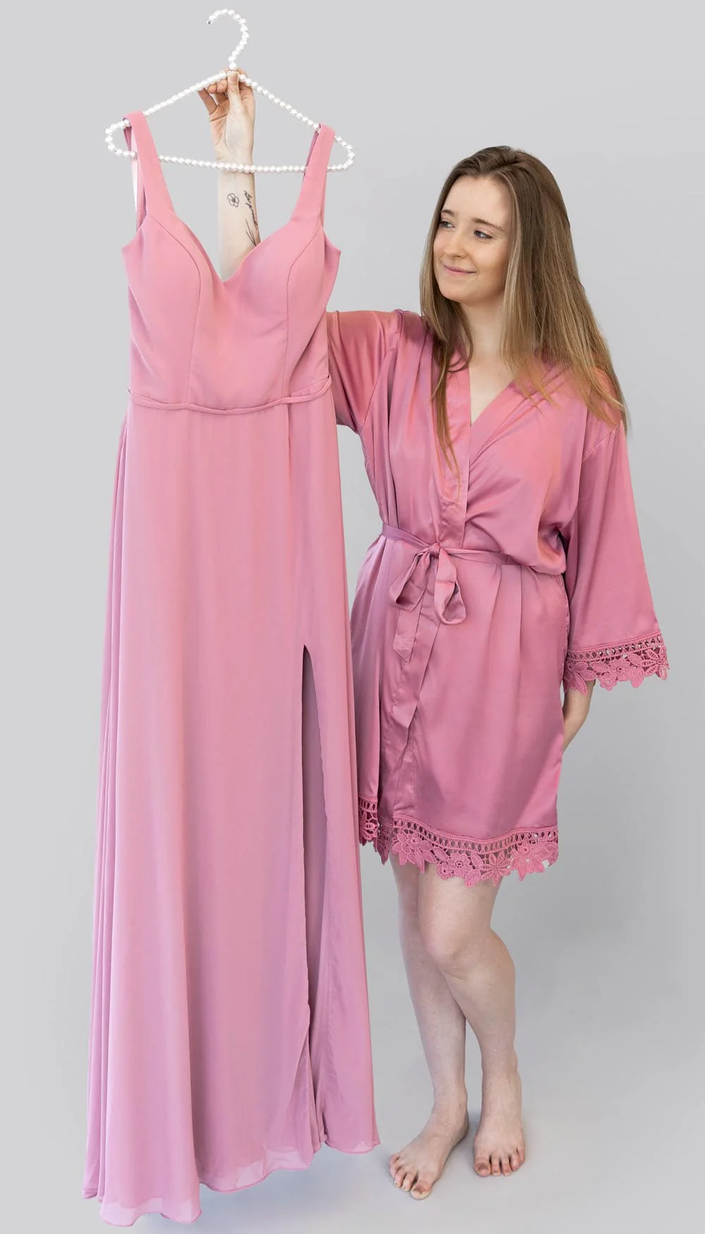 Satin and Lace Bridal and Bridesmaid Robes - Image 23