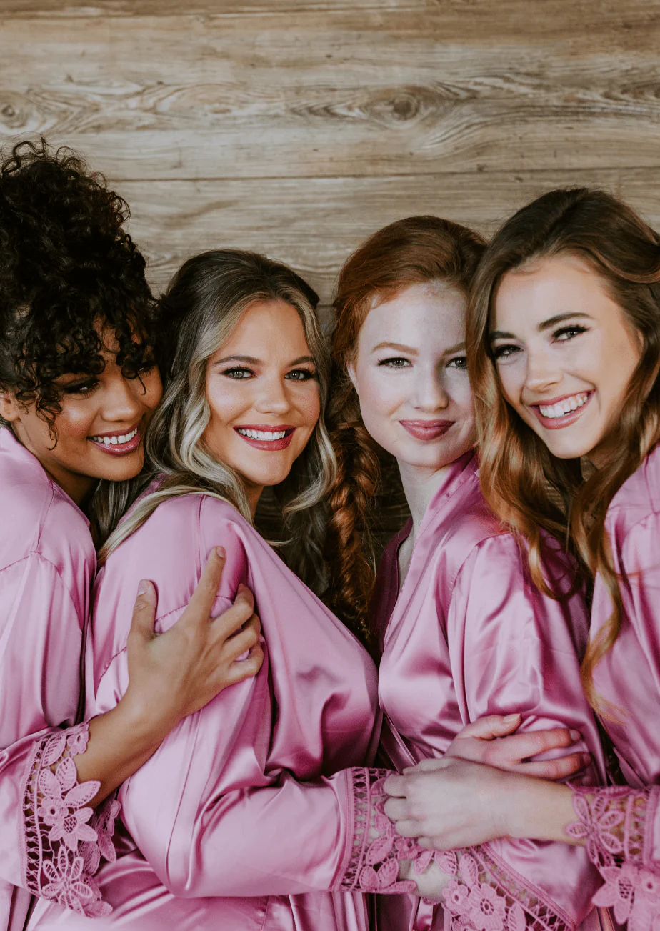 Satin and Lace Bridal and Bridesmaid Robes - Image 26