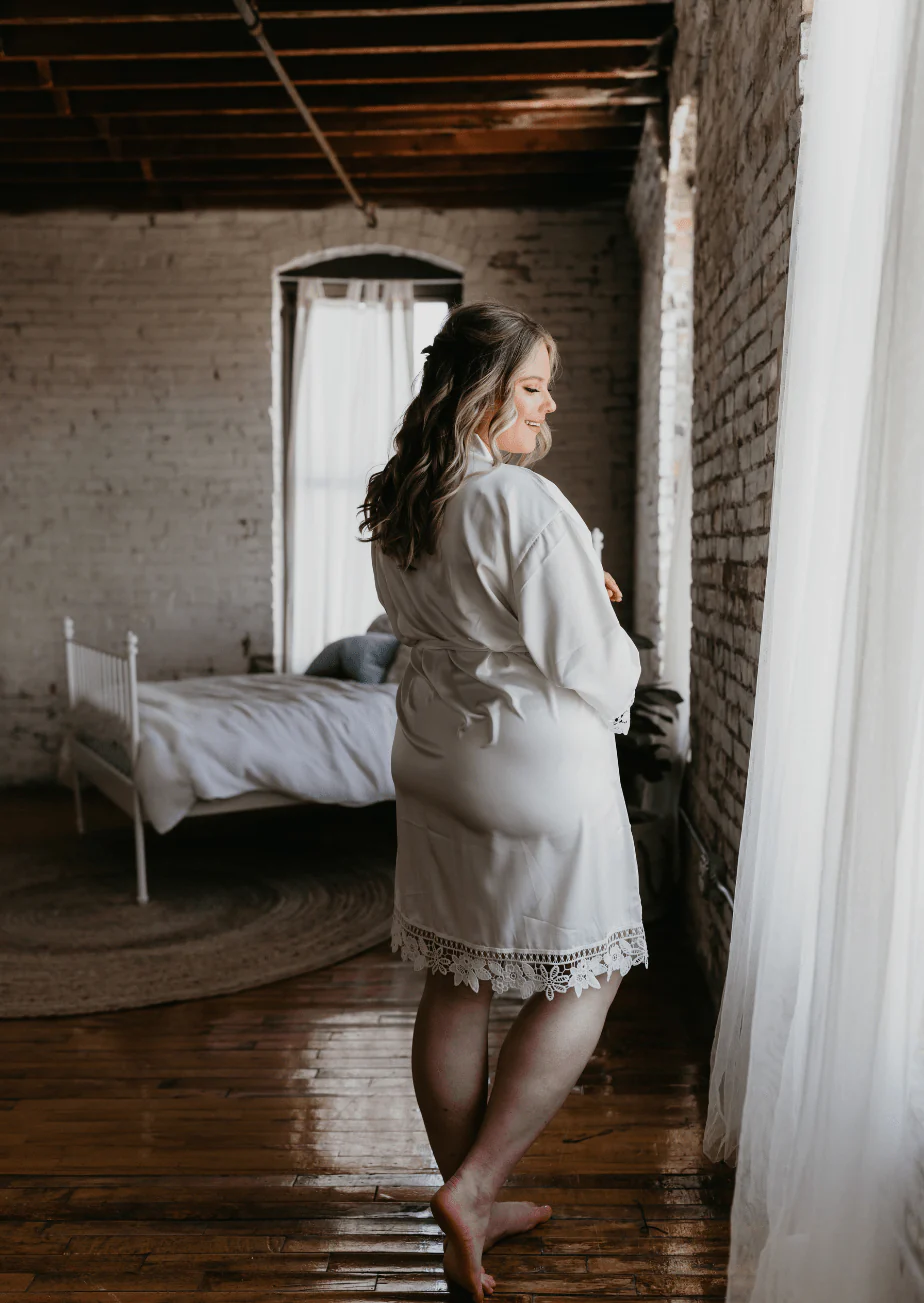 Satin and Lace Bridal and Bridesmaid Robes - Image 38