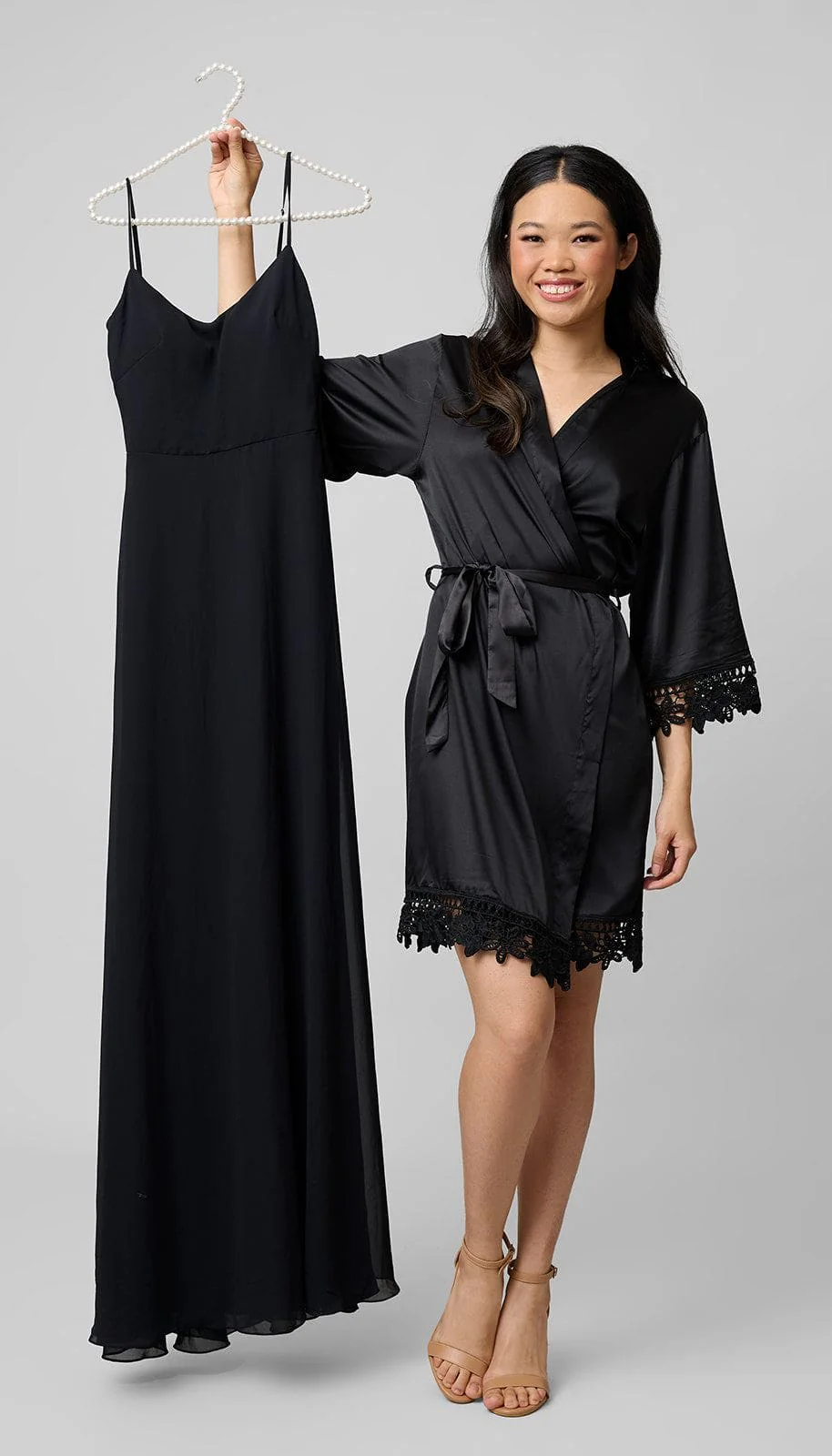 Satin and Lace Bridal and Bridesmaid Robes - Image 49