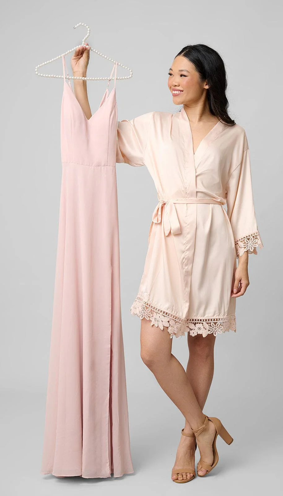 Satin and Lace Bridal and Bridesmaid Robes - Image 51