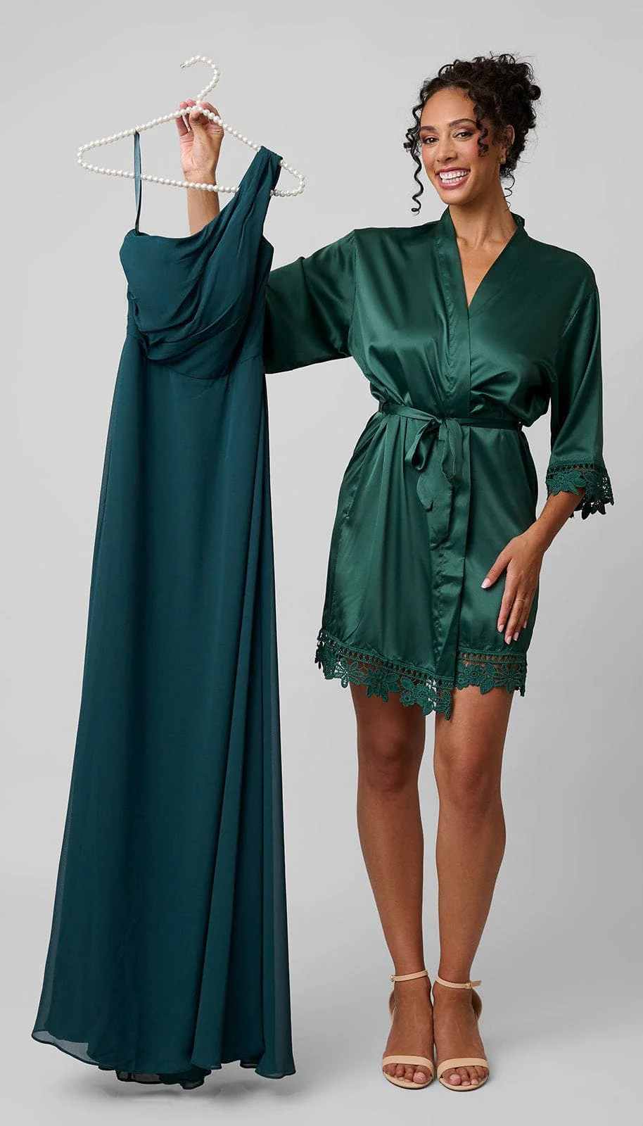 Satin and Lace Bridal and Bridesmaid Robes - Image 53