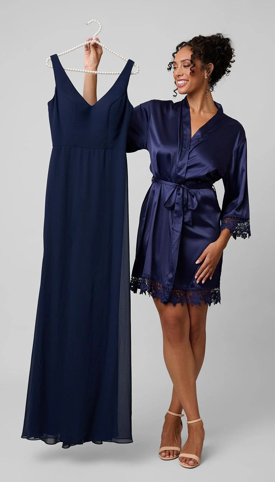 Satin and Lace Bridal and Bridesmaid Robes - Image 54