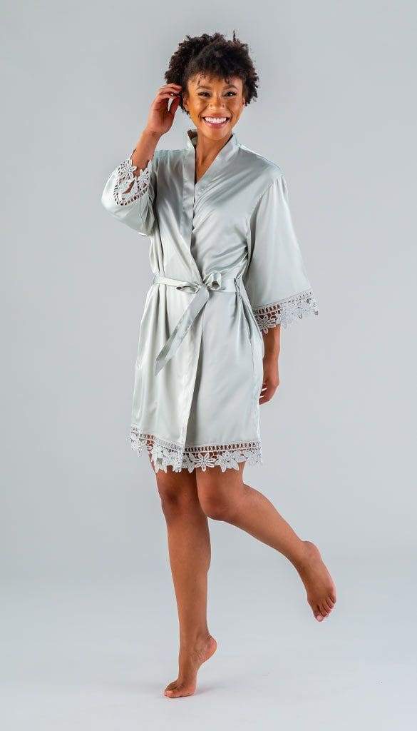 Satin and Lace Bridal and Bridesmaid Robes - Image 6