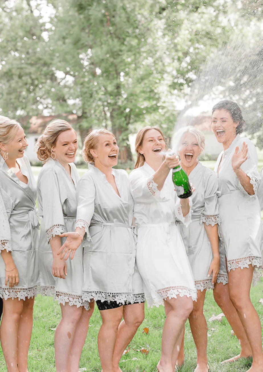 Satin and Lace Bridal and Bridesmaid Robes - Image 7
