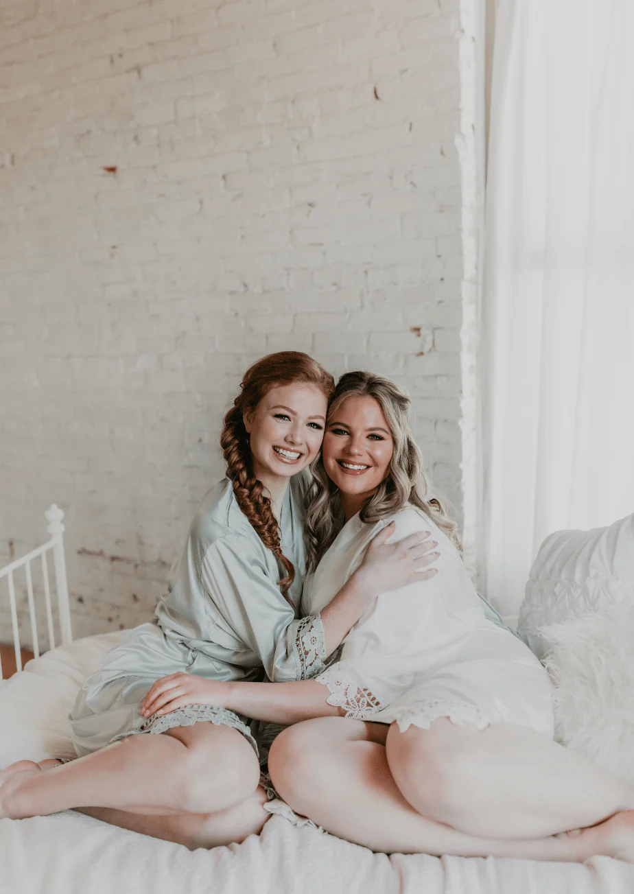 Satin and Lace Bridal and Bridesmaid Robes - Image 9