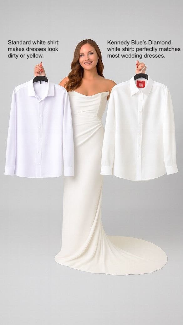 Diamond White Suit Shirt - Image 5