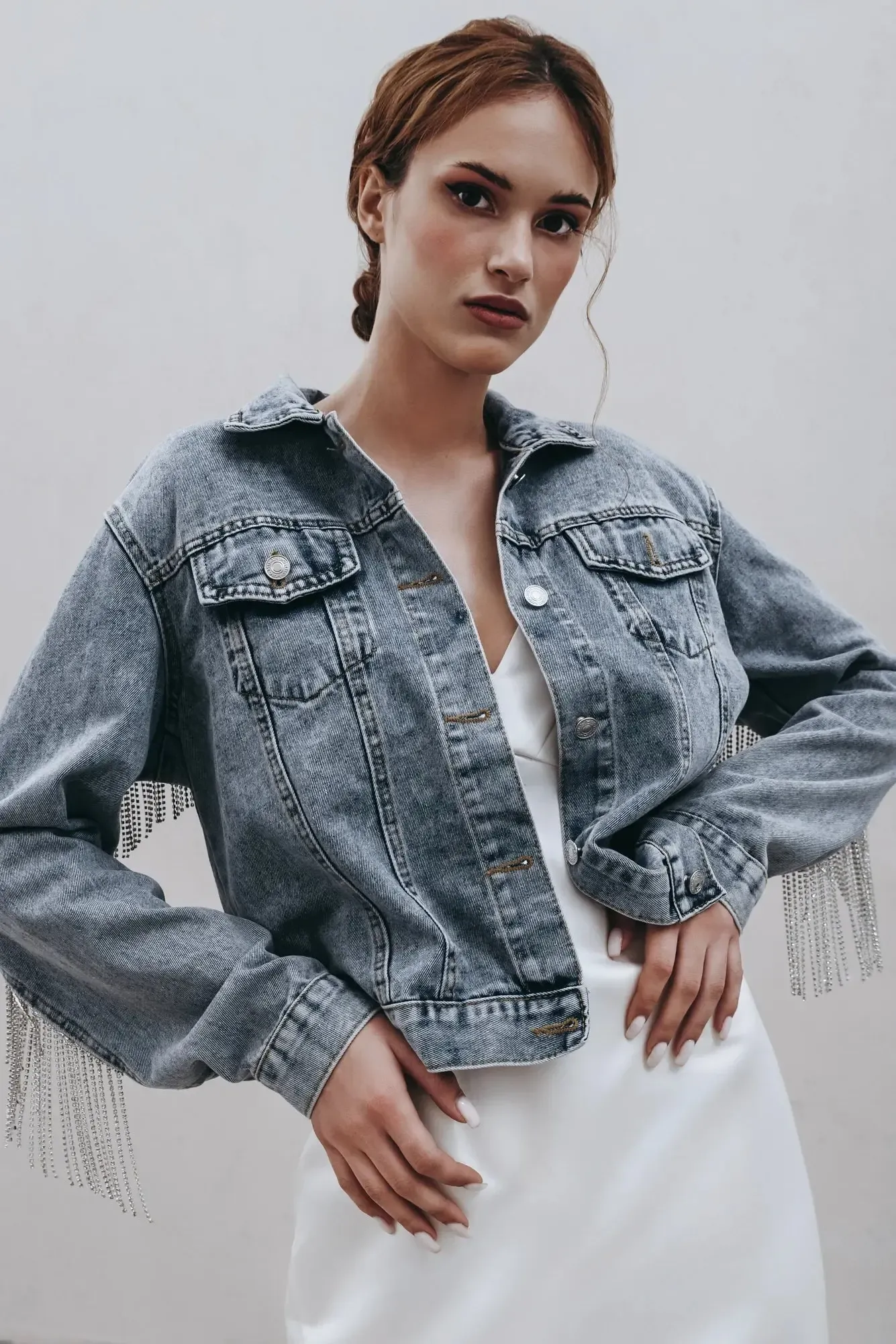 Rhinestone Fringe Jacket - Image 4
