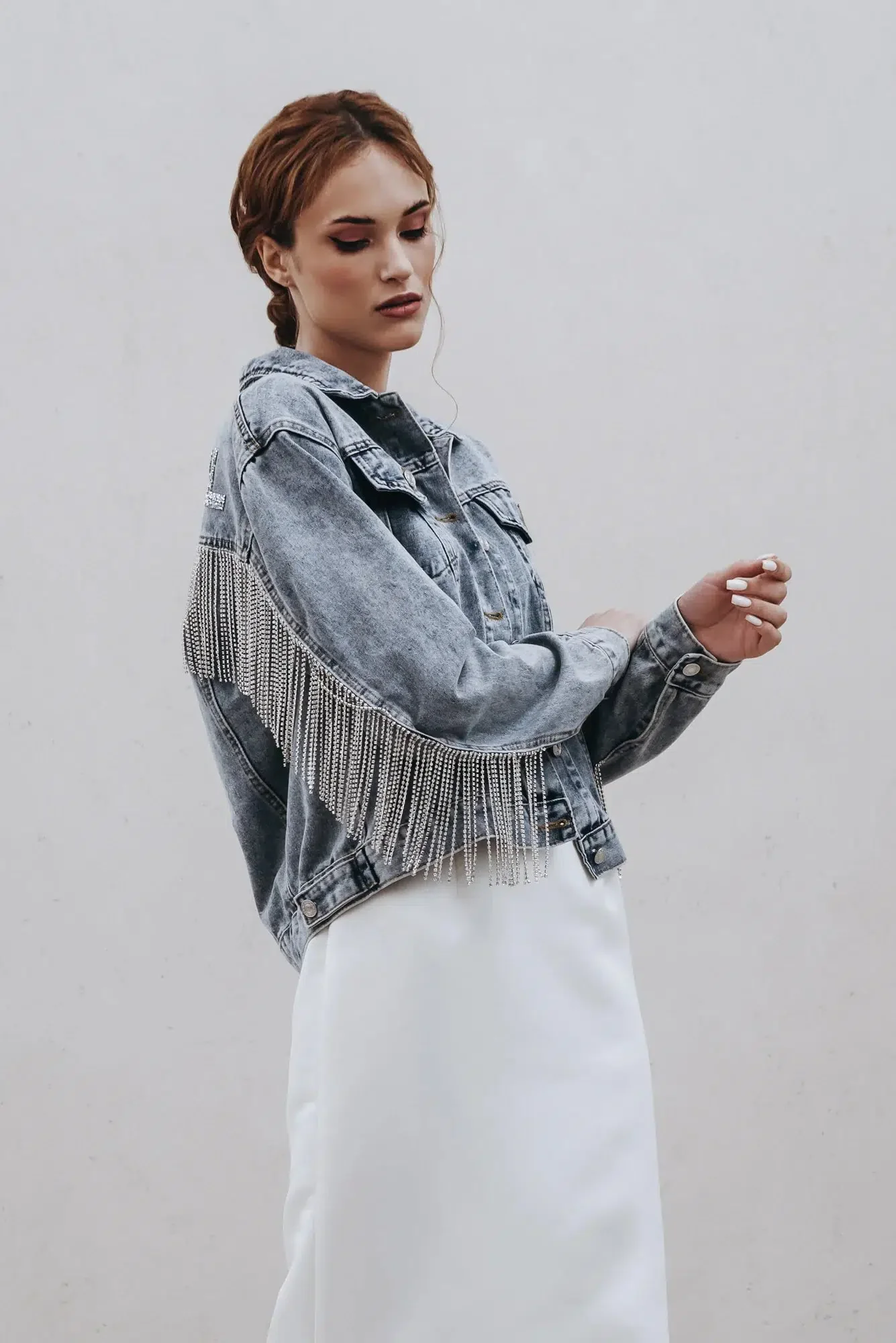 Rhinestone Fringe Jacket - Image 5