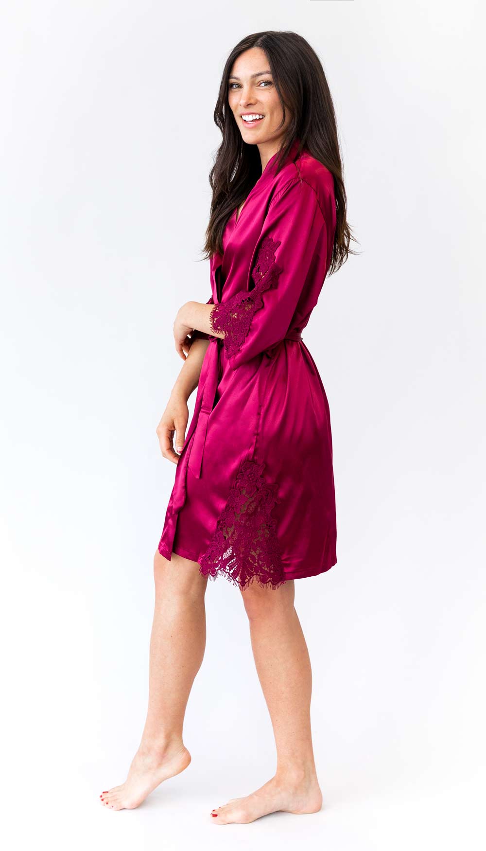 Silky Lace Bridal and Bridesmaid Robes - Image 9