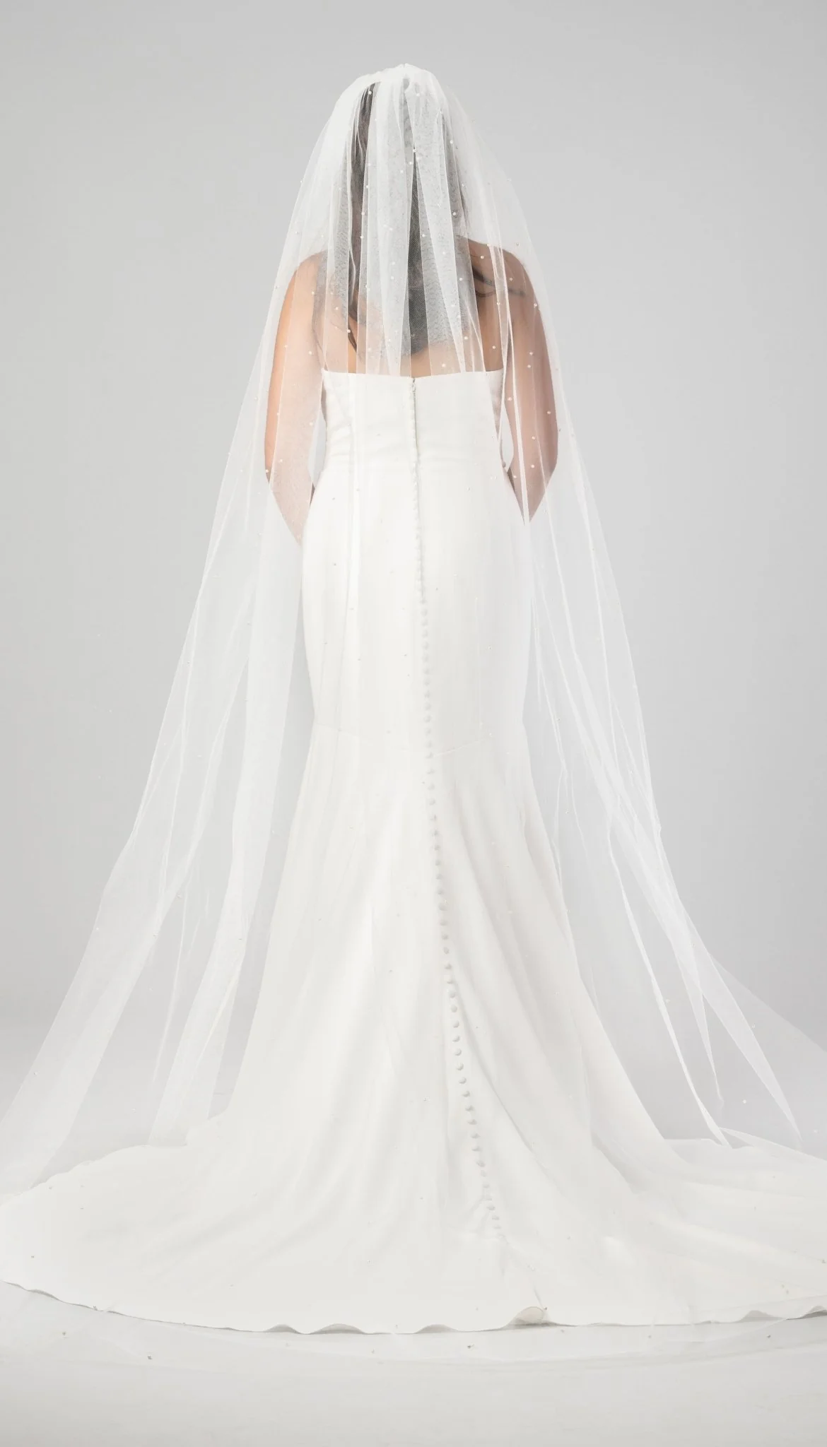Simone Scattered Pearl Veil - Image 2
