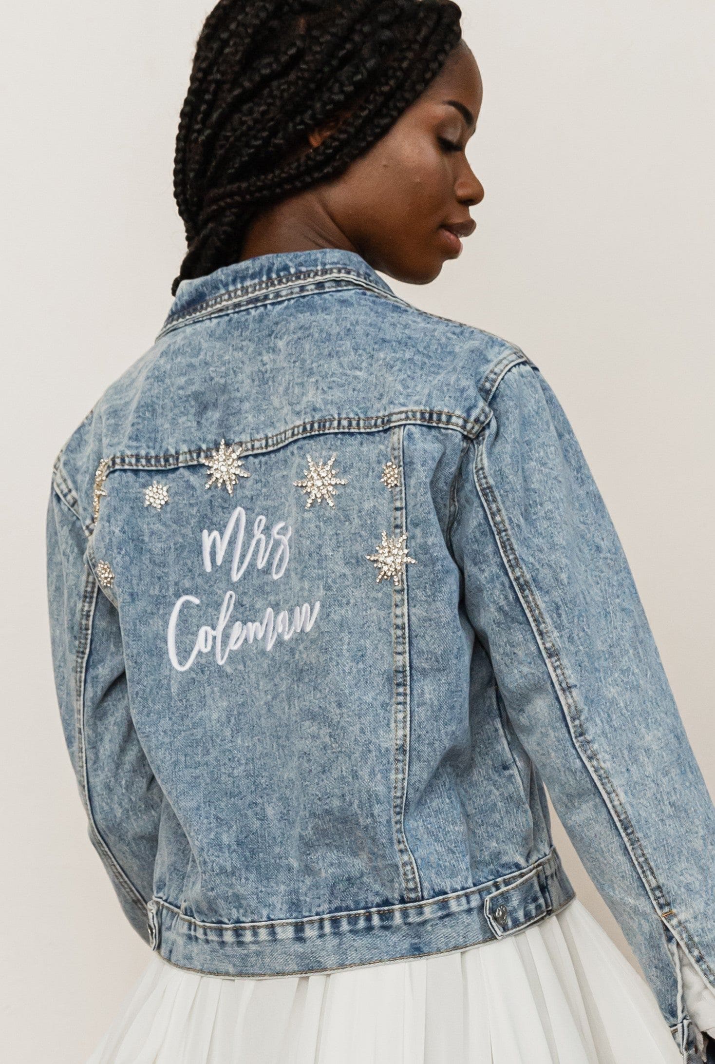 Star Struck Denim Jacket for Bride - Image 3