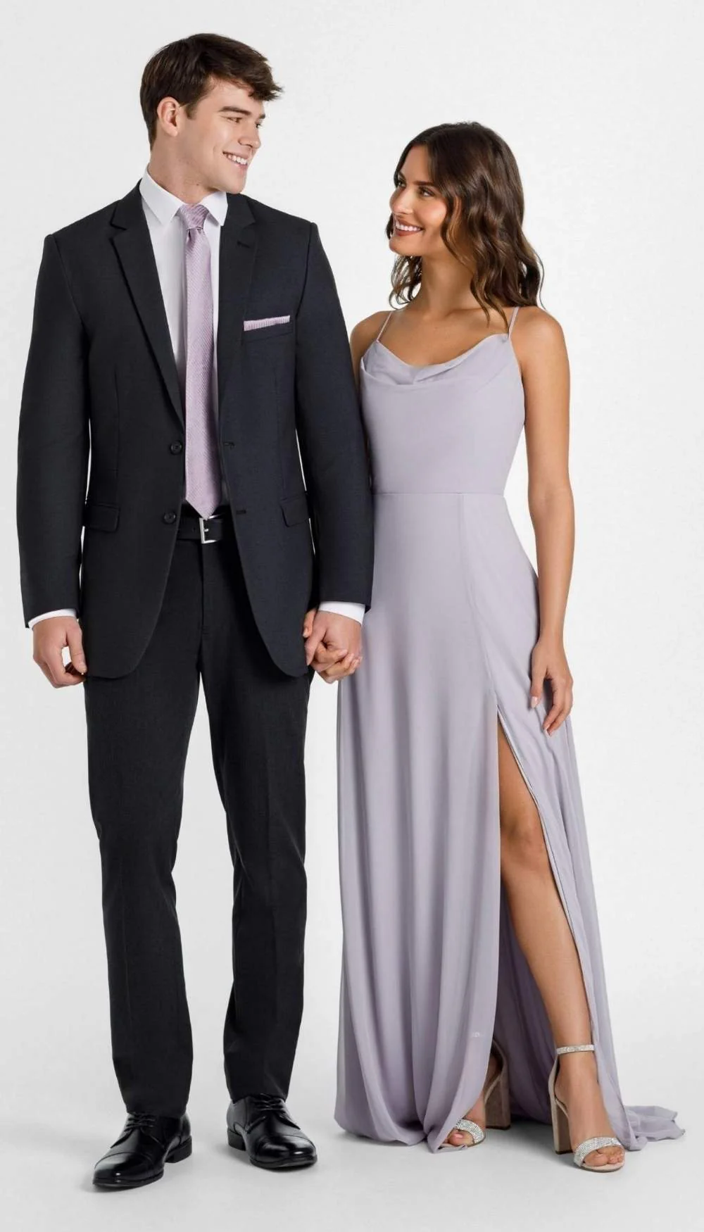 Trim Fit 3 Piece Suit Charcoal - Image 2
