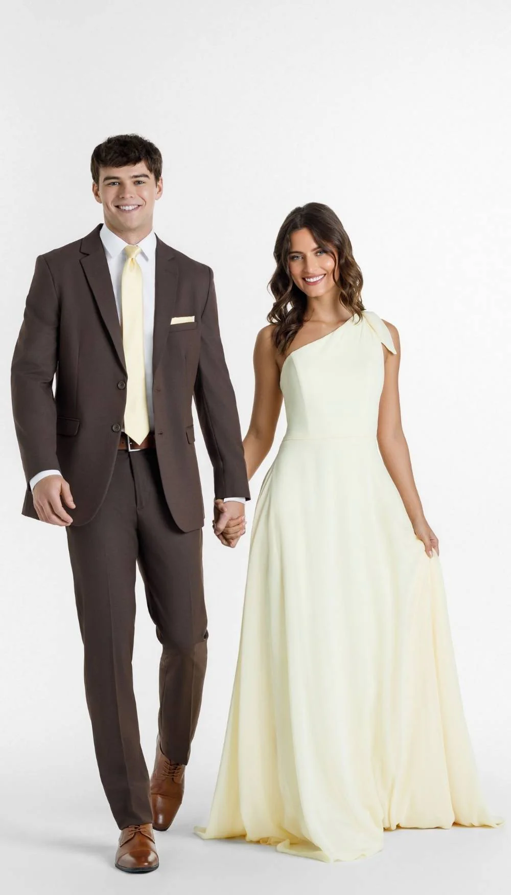 Trim Fit 2 Piece Suit Chocolate - Image 2