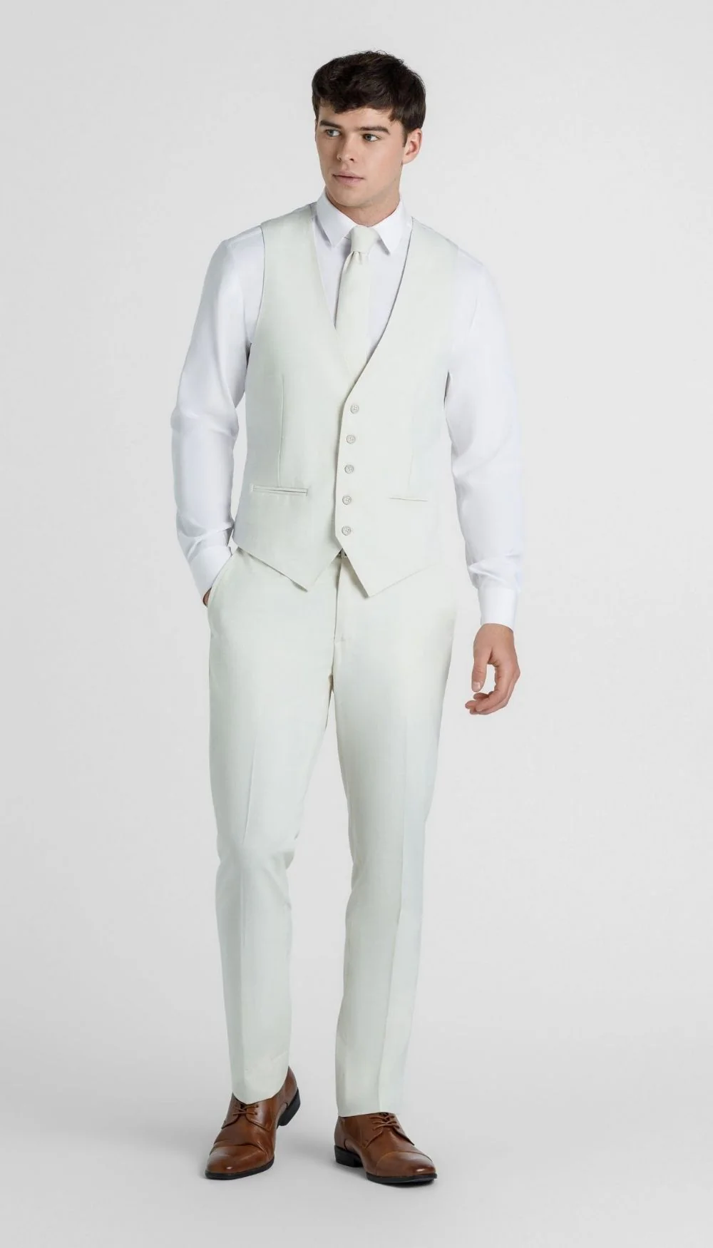 Trim Fit Suit Vests - Image 19