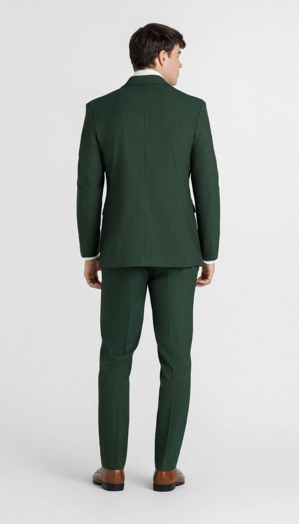 Trim Fit 2 Piece Suit Olive Green - Image 4