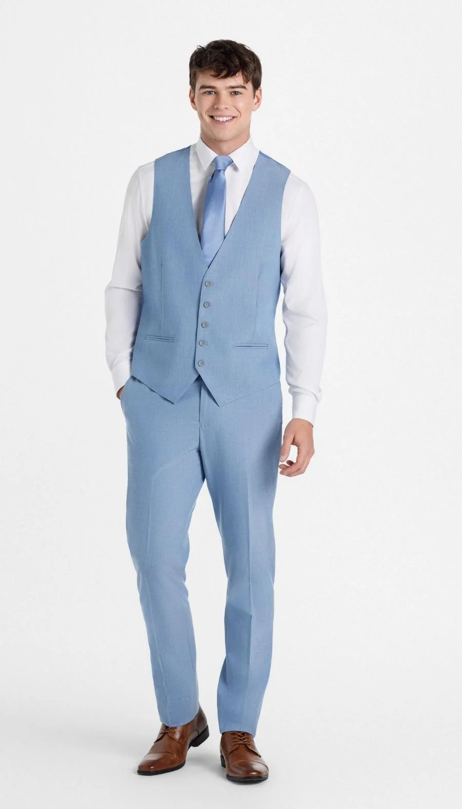 Trim Fit Suit Vests - Image 17
