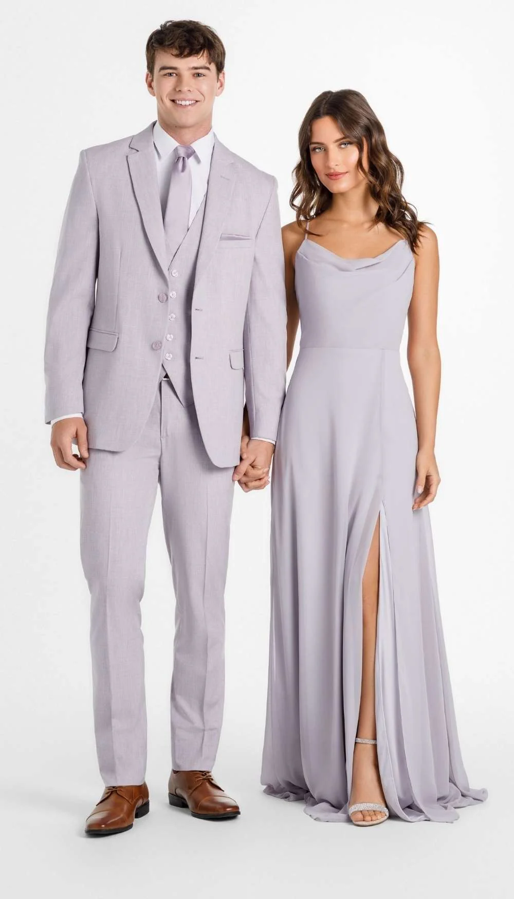 Trim Fit 3 Piece Suit Lavender - Image 2