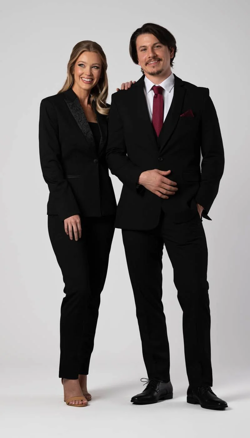 Women's Suit 2 Piece Black - Image 4